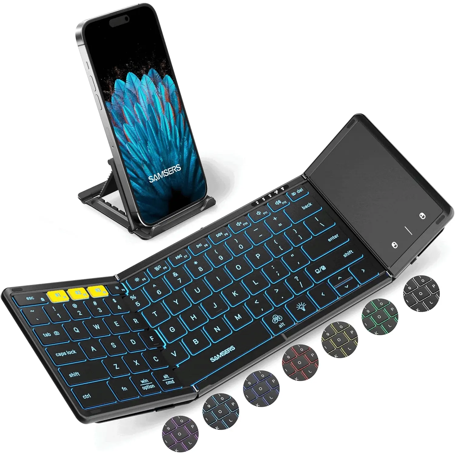 Samsers Foldable Bluetooth Keyboard with Touchpad