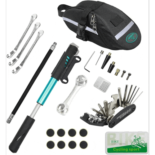 Bike Repair Kit Contains 16-in-1 Tool