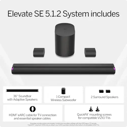 VIZIO 5.1.2 Elevate SE Soundbar: The Rotating Atmos Soundbar That Makes Movies Feel Bigger
