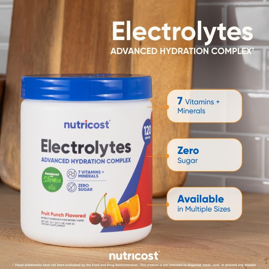 Nutricost Electrolyte Complex Powder (120 Servings, Fruit Punch)