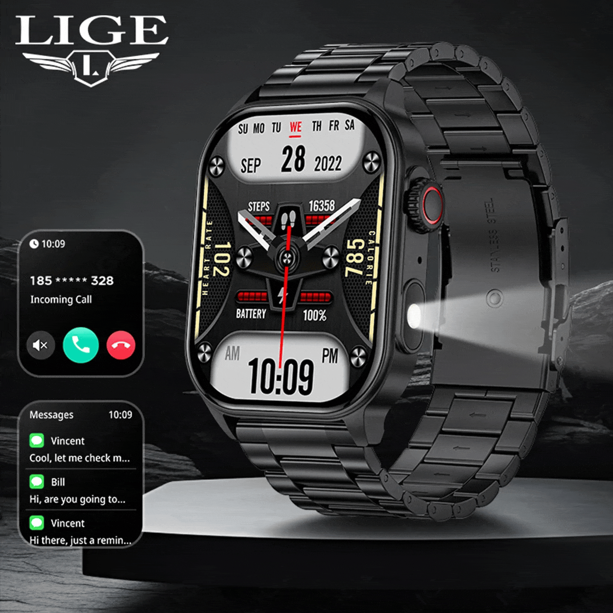 LIGE's latest Bluetooth smartwatch sports