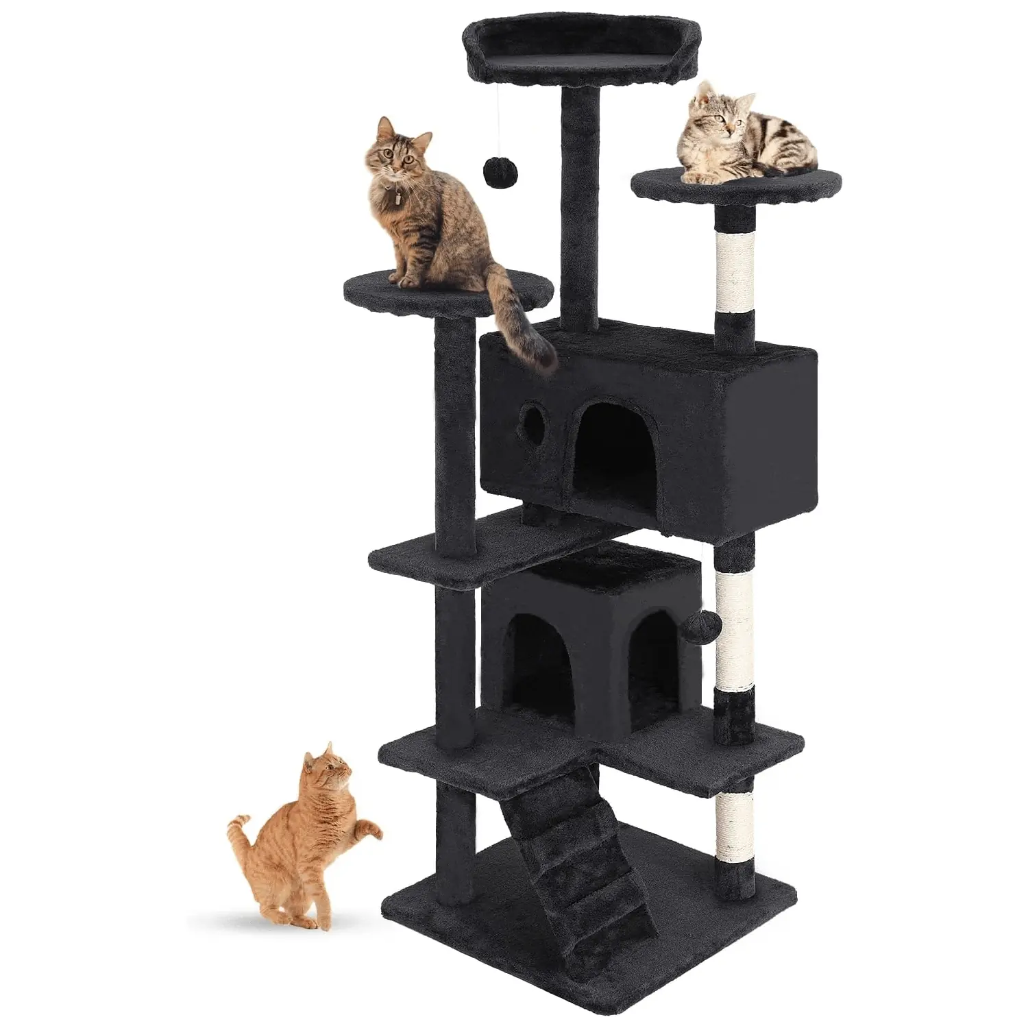 FDW Cat Tree 54in Cat Tower: A Compact Playground for Indoor Cats